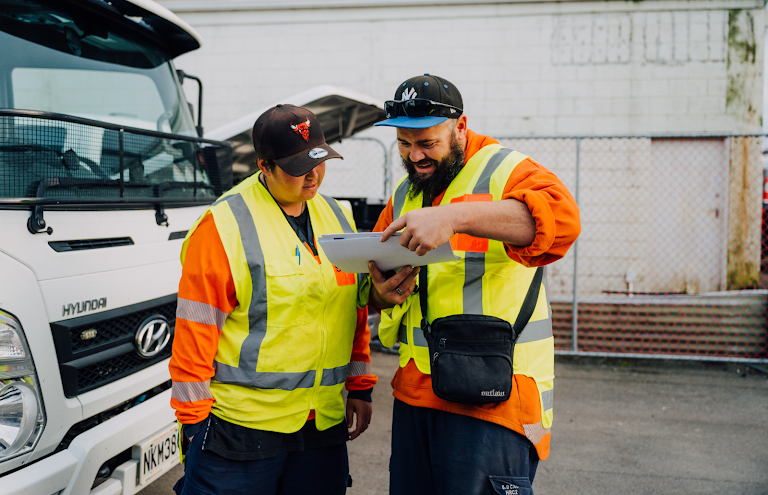 Traffic safety specialists at work